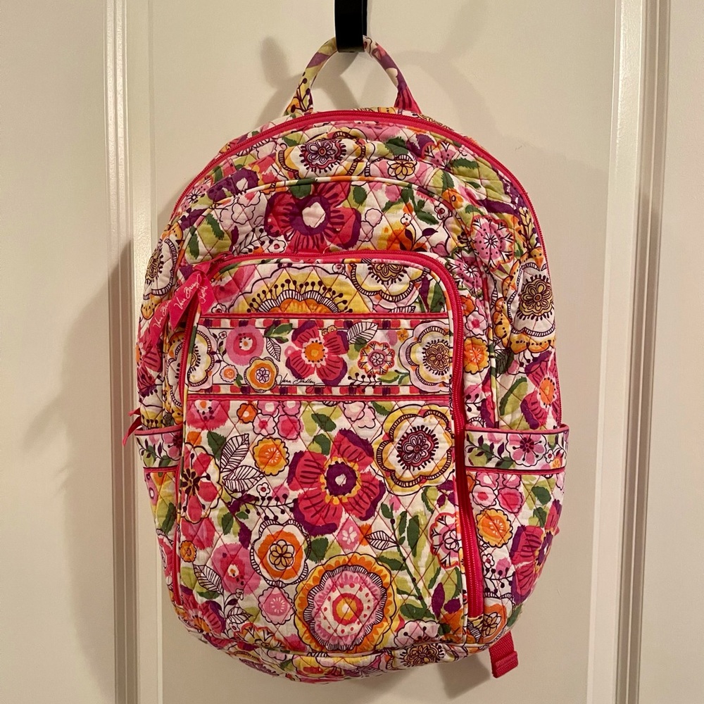🌸 Vera Bradley Campus Backpack in Clementine 🌸